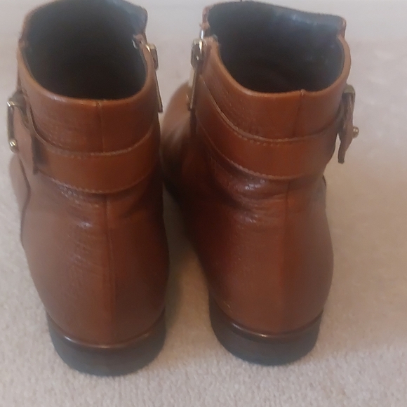 WOJAS, Size 7/European 38 Women's Tan Leather Ankle Booties - Picture 8 of 11